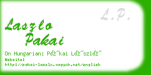 laszlo pakai business card